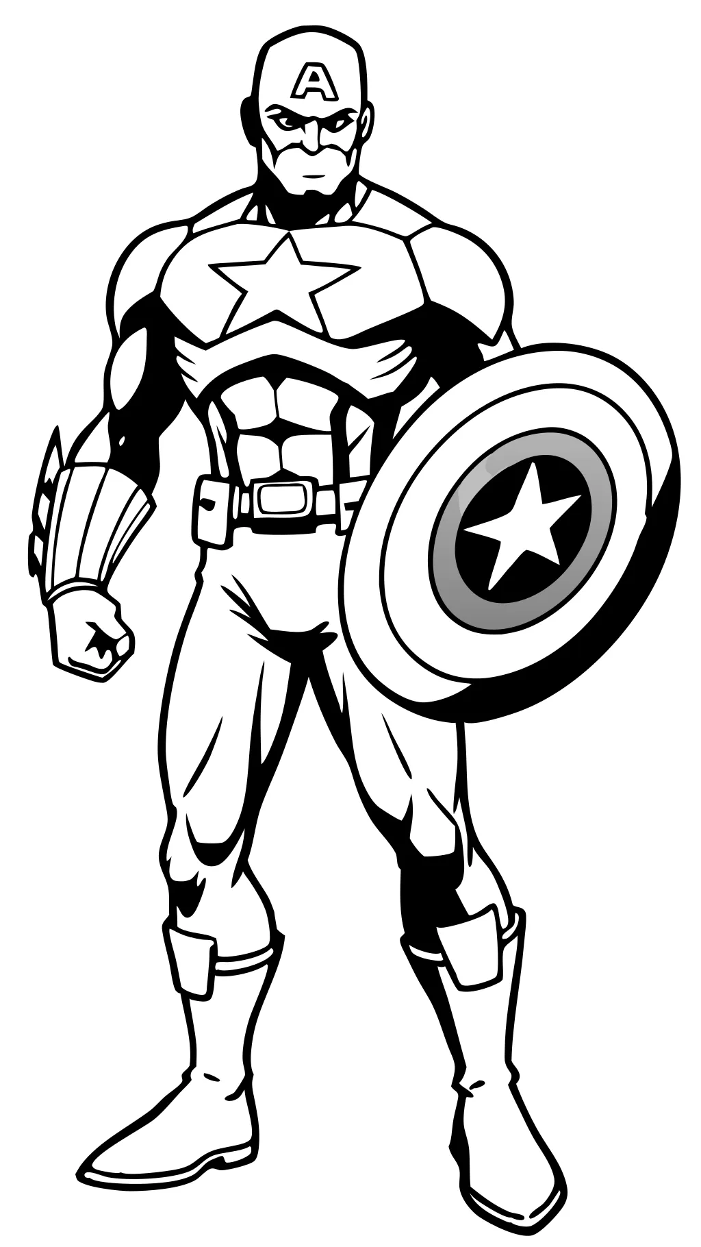 Captain America Coloring Book Pages